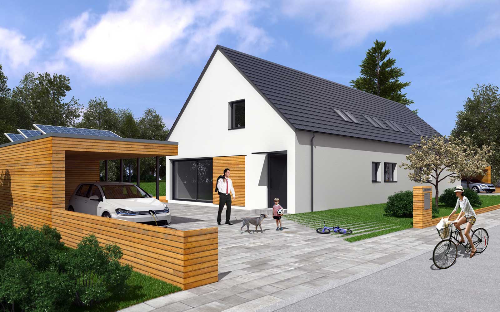 Haus mit carport